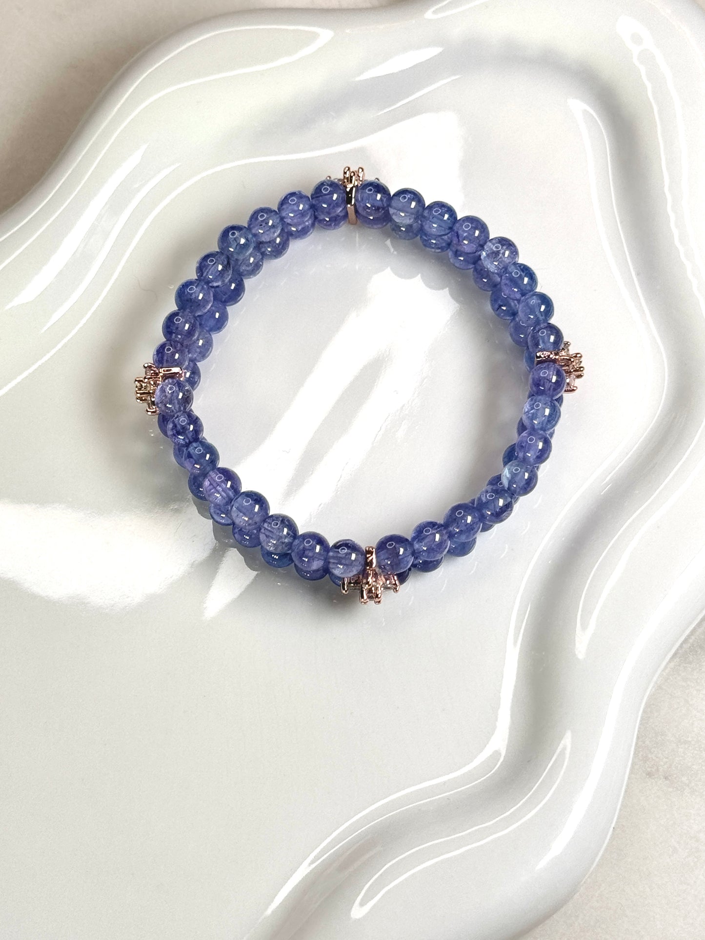 Precious High Quality Double Layer Tanzanite Bracelet