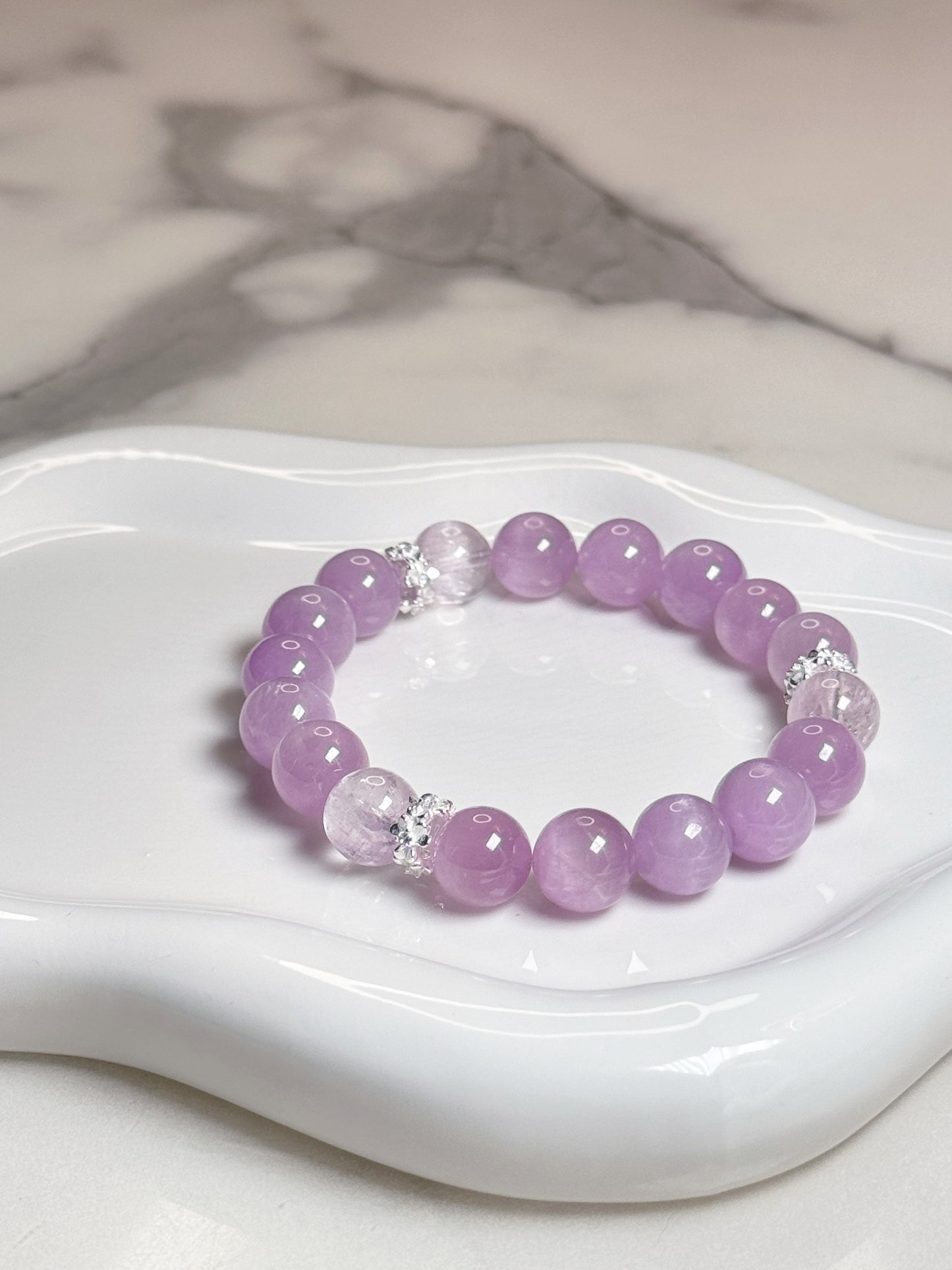 Kunzite Bracelet with Silver Vermeil