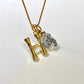 Letter Herkimer Diamond Necklace