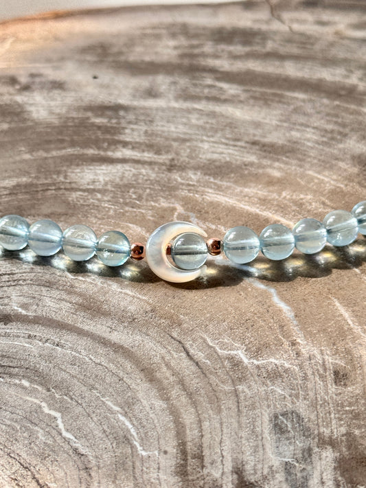 New Moon Aquamarine Bracelet