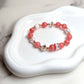 Rhodochrosite Pearl Herkimer Diamond Bracelace