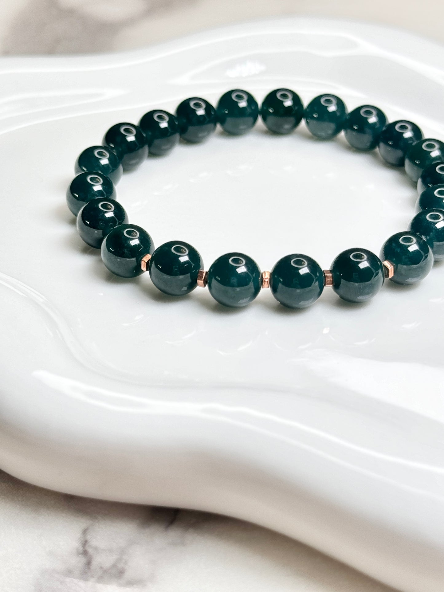 Bluewater Kind of Jadeite Beaded Bracelet