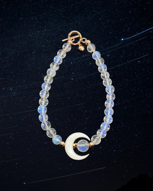 New Moon Moonstone Bracelet