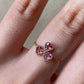 High Quality Pink Clover Tourmaline with 18kt Solid Gold Ring Chain