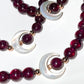 New Moon Garnet Bracelet with Mother of Pearl Moon