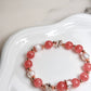 Rhodochrosite Pearl Herkimer Diamond Bracelace