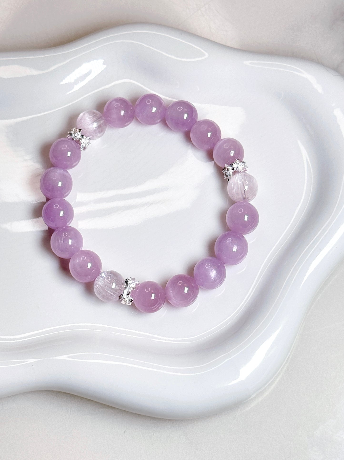 Kunzite Bracelet with Silver Vermeil