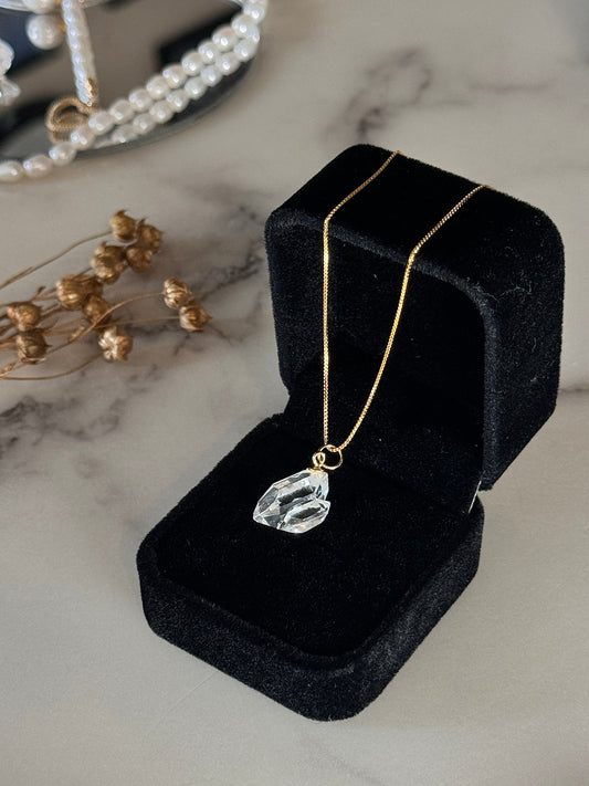 Twins Herkimer Diamond Necklace