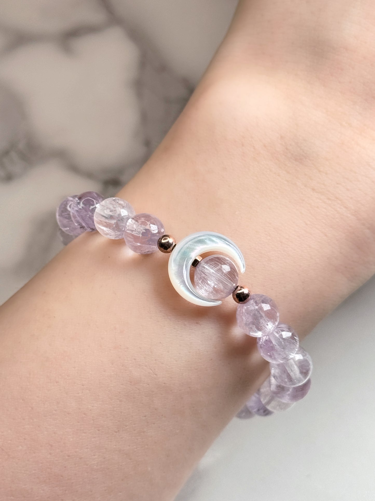 New Moon Cat-Eye Kunzite Bracelet