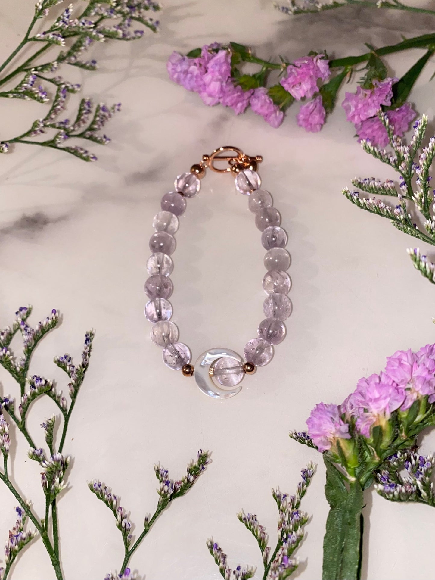 New Moon Cat-Eye Kunzite Bracelet