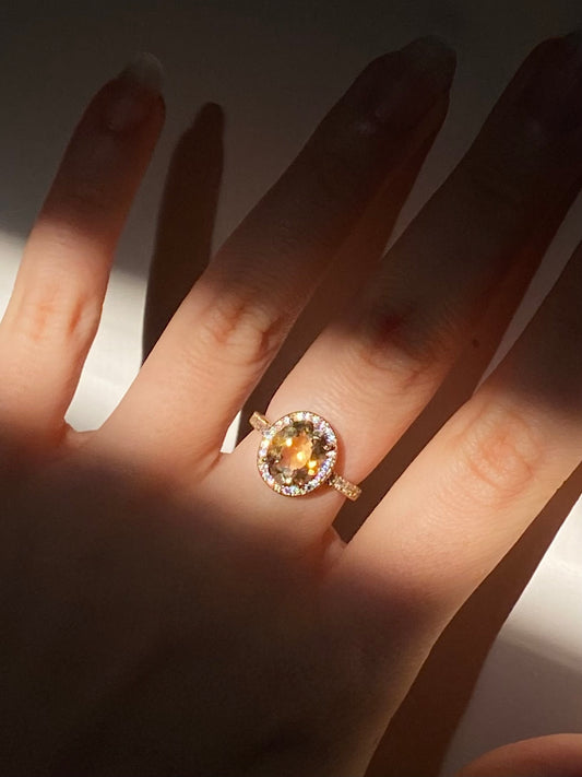 Oval Citrine Ring