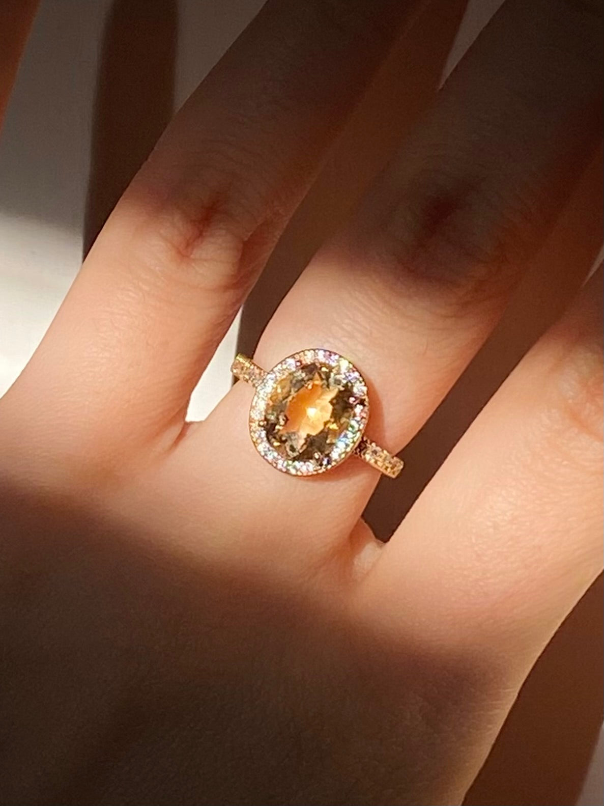 Oval Citrine Ring