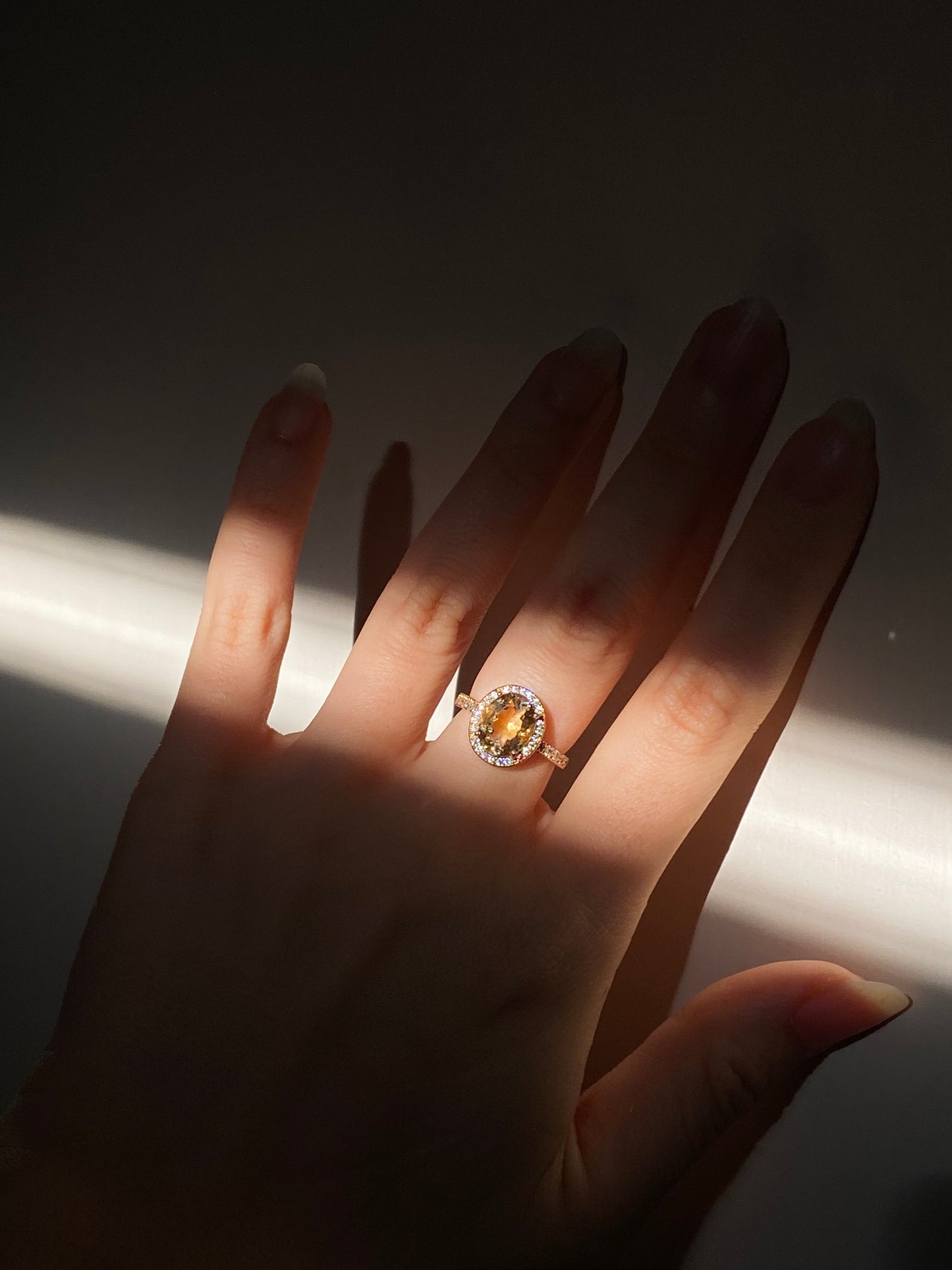 Oval Citrine Ring