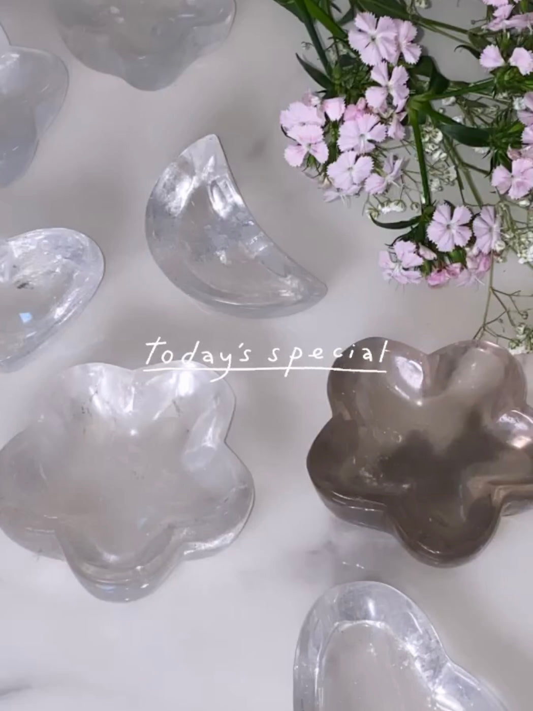 High Quality Heart Shaped Clear Quartz Plate