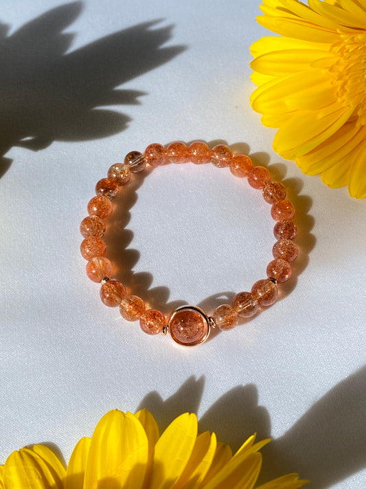 Ariel High Quality Oligoclase Sunstone Bracelet