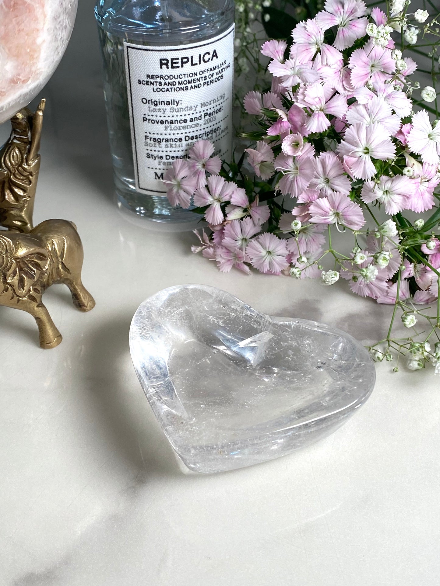 High Quality Heart Shaped Clear Quartz Plate