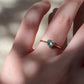 High Quality Light Blue Heart Tourmaline with 18kt Solid Gold Ring