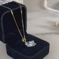 Twins Flower Herkimer Diamond Necklace