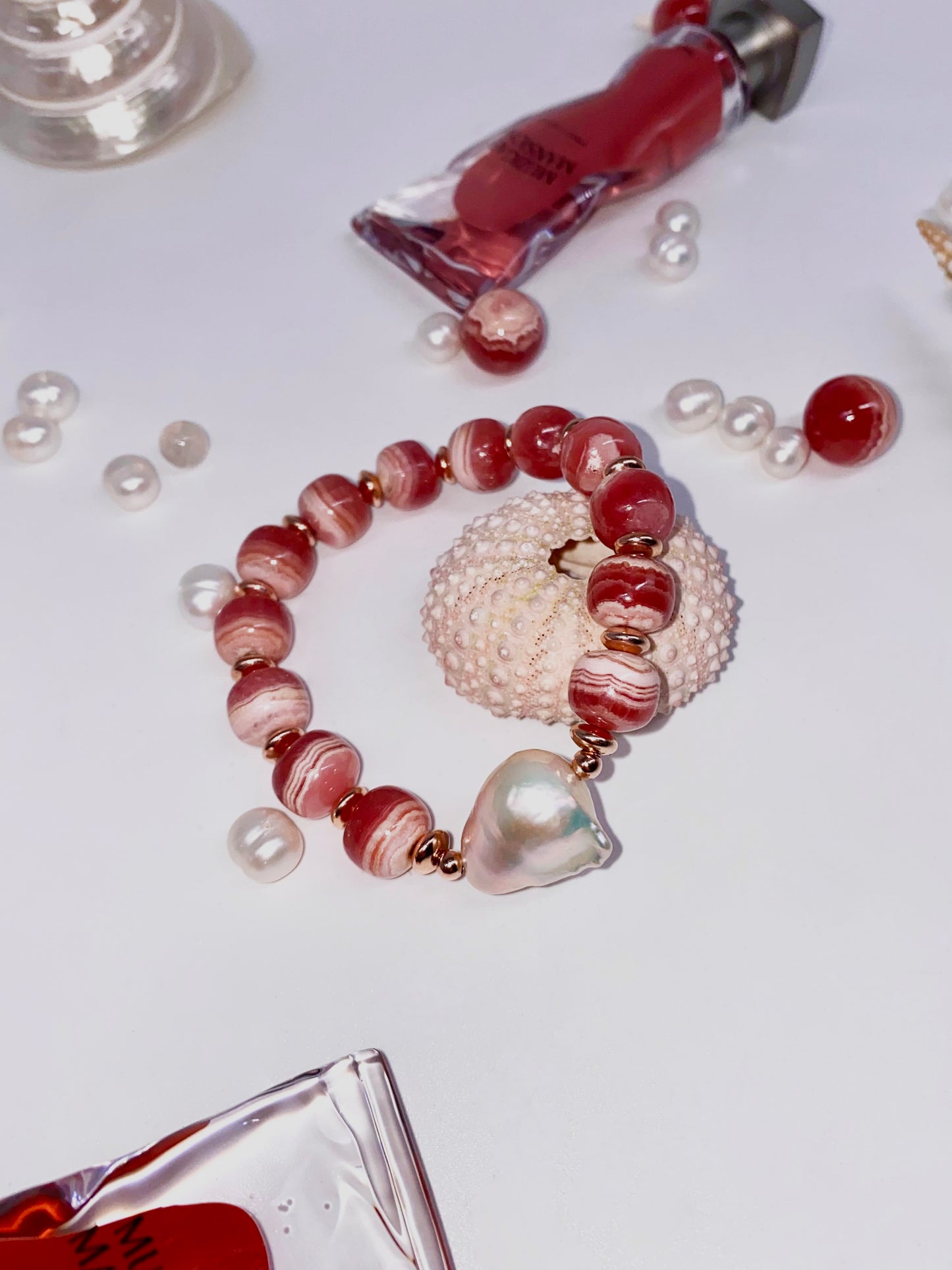 Rhodochrosite Bracelace