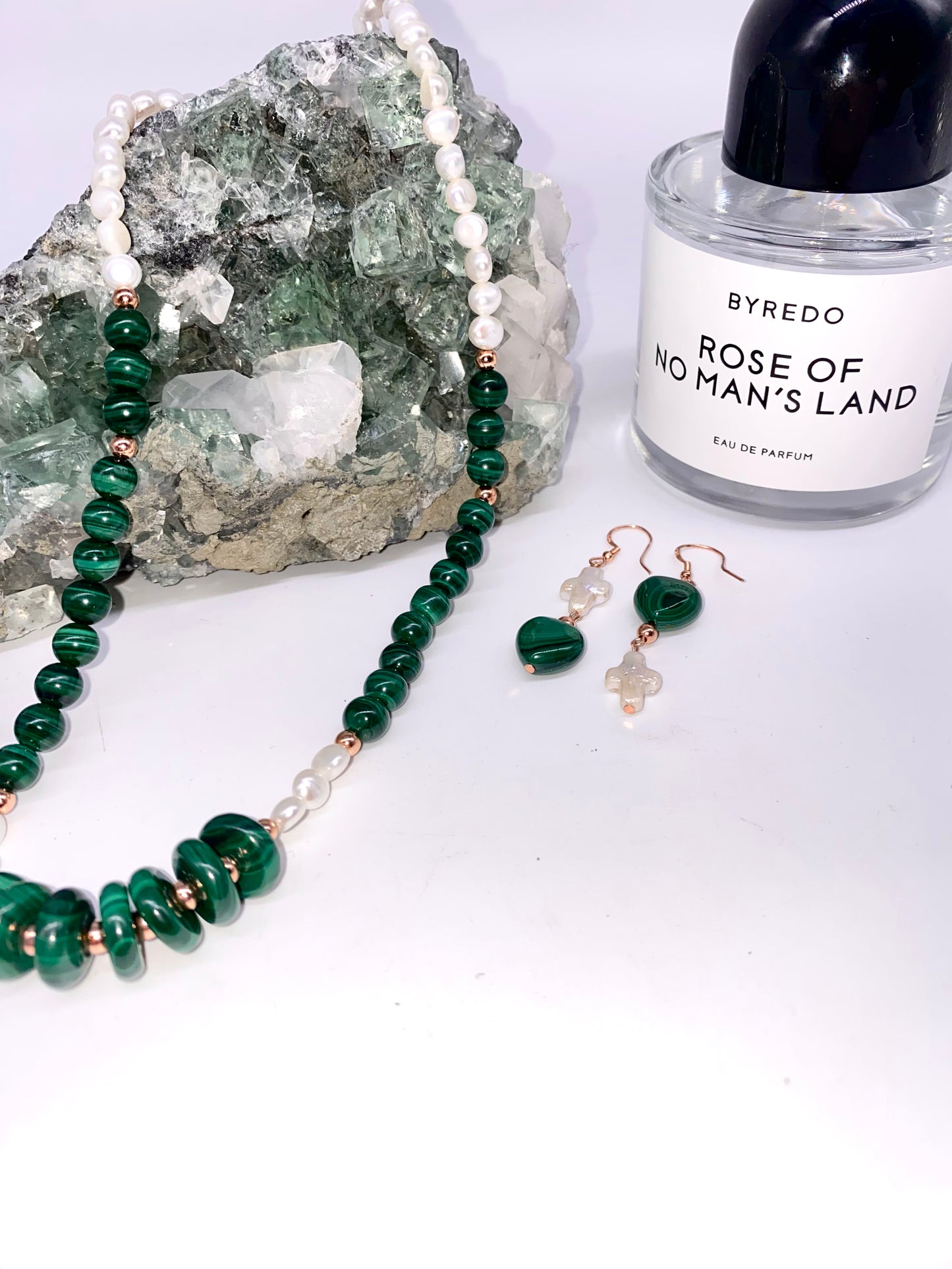 Malachite & Freshwater Pearl Necklace