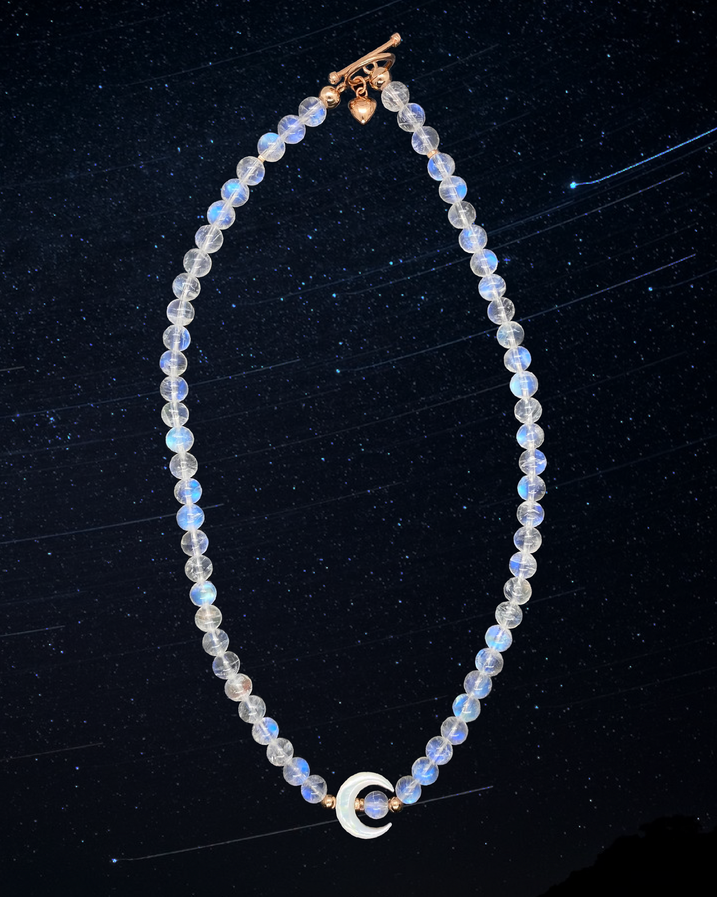 High Quality New Moon Moonstone Necklace