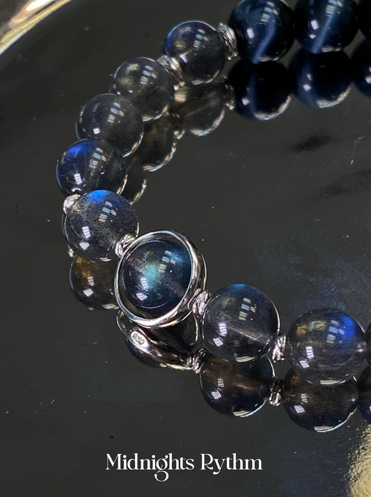 High Quality Ariel Labradorite Tiger’s Eye Blue Bracelet