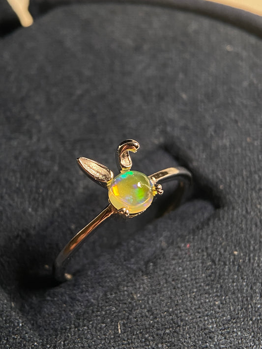 Rabbit Opal Ring